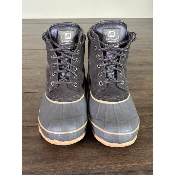 LaCrosse Men's Duck Suede Thinsulate Winter Outdoor Snow Ankle Lace Boots Size 8 - Picture 2 of 6